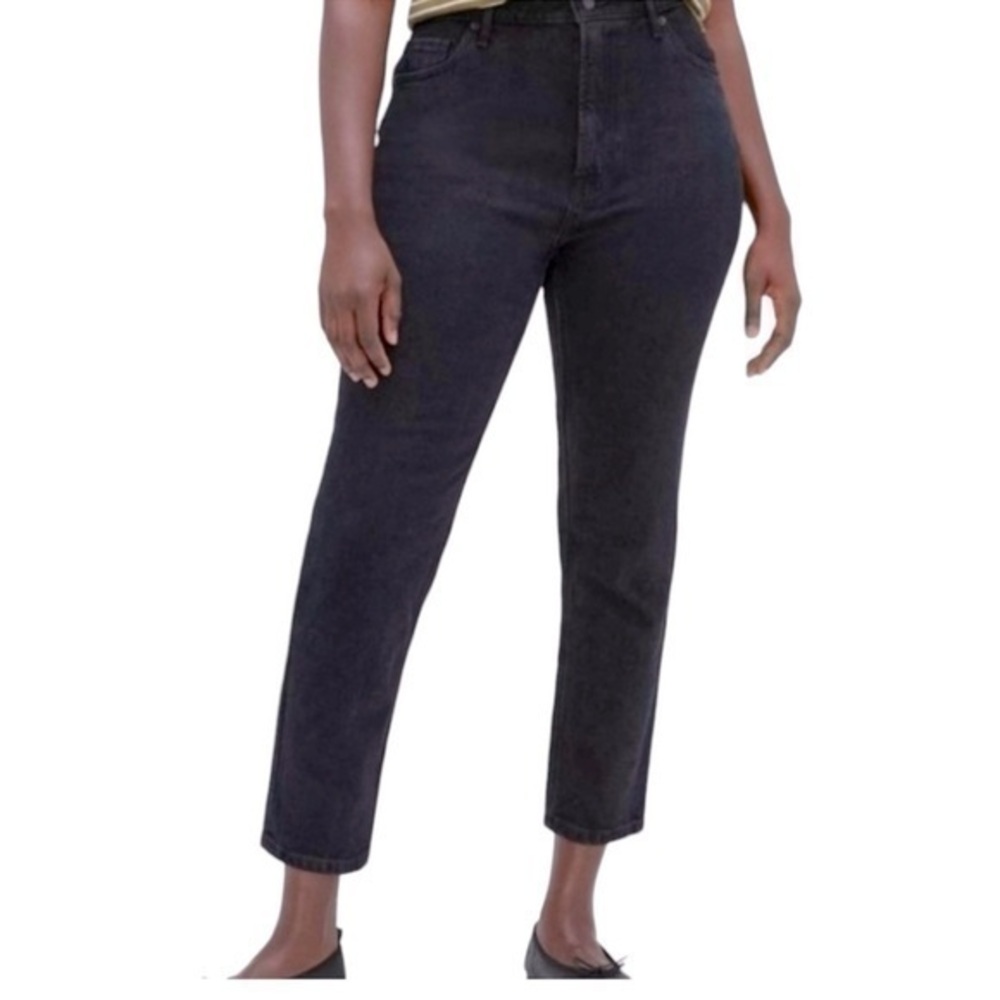 EVERLANE Black Cropped Straight Leg Regular Jeans